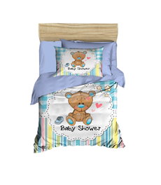 L'essentiel linge de maison Juego de funda nórdica PH173 Lila, Azul y Marrón